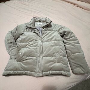 Women's Beige Puffer Jacket